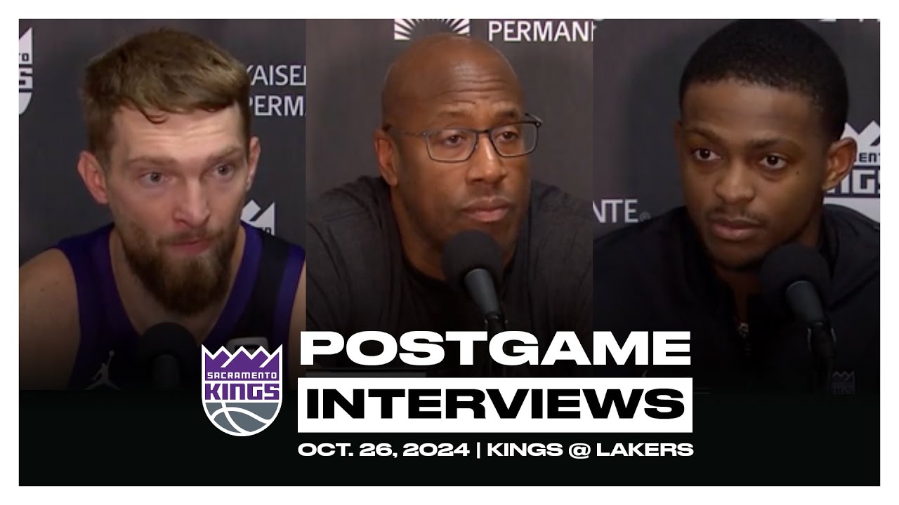 Domantas Sabonis, De'Aaron Fox & Coach Brown | Postgame Presser vs Lakers 10.26.24 background