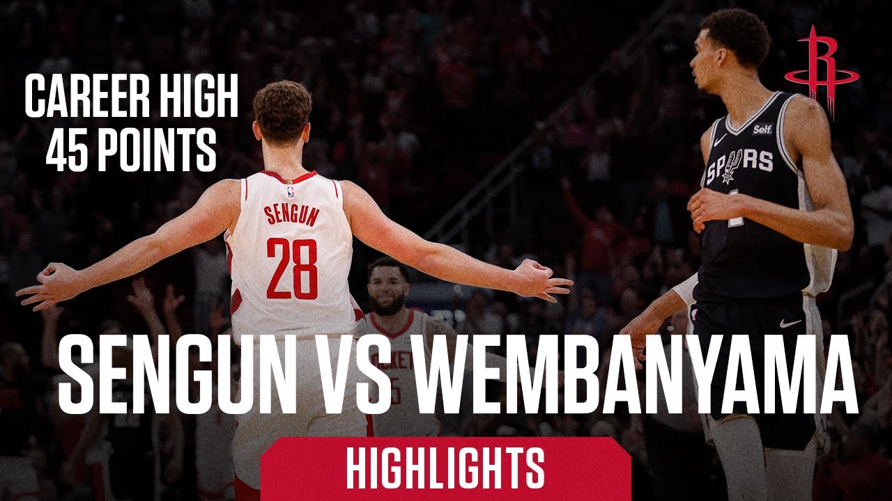 Career High 45 Points for Alperen Sengun | Houston Rockets background