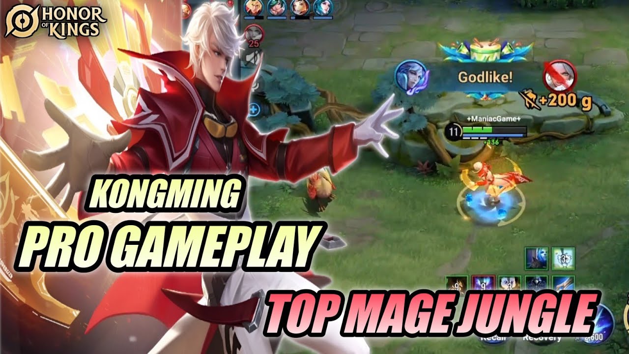 HOK : Kongming Pro Gameplay - Top Mage Jungle - Honor Of Kings