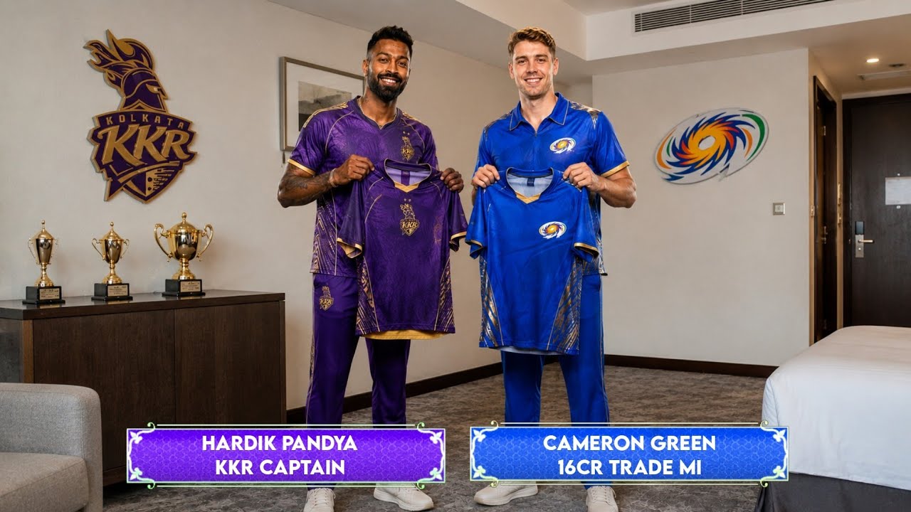 Hardik Pandya & Cameron Green Reaction After Their Trade to KKR & MI | Hardik Pandya Trade to KKR background