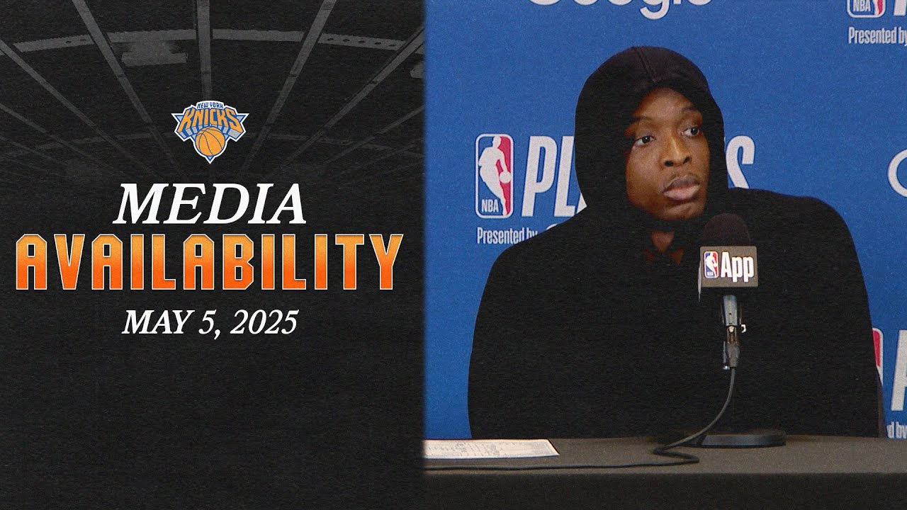 Jalen Brunson, OG Anunoby, and Head Coach Tom Thibodeau post game media | May 5, 2025