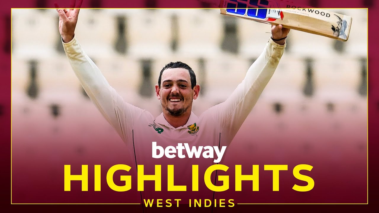 Highlights | West Indies v South Africa | de Kock Hits 141* | 1st Betway Test Day 2 2021