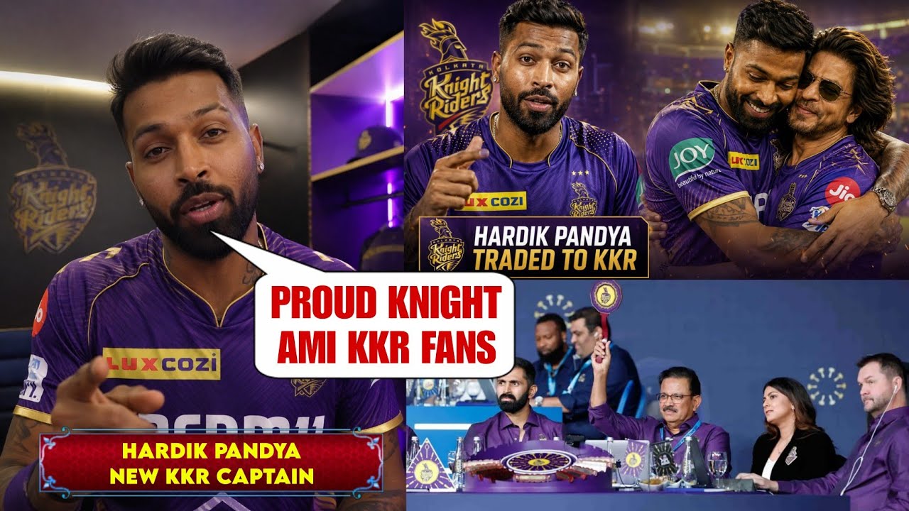 Hardik Pandya Trade to KKR - Hardik Pandya Traded to KKR From MI in All Cash Deal For IPL 2027 background