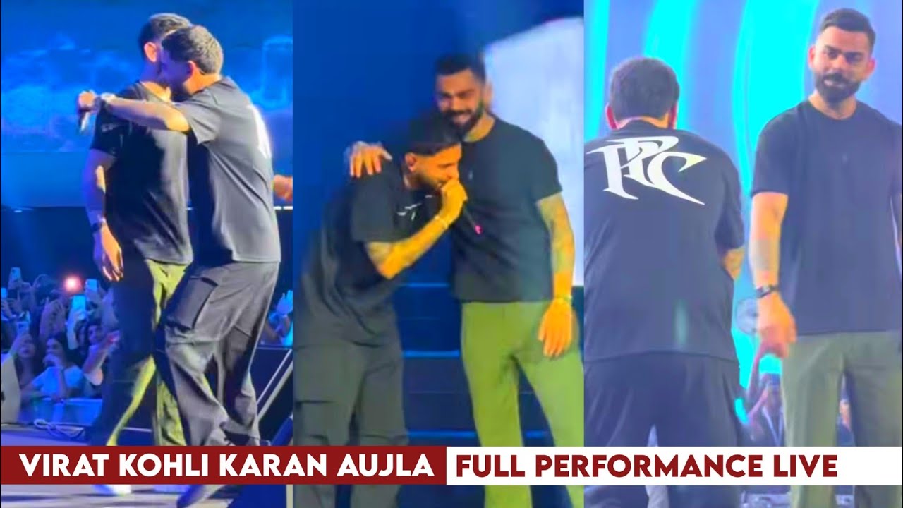 Virat Kohli Karan Aujla Full Performance On One8 Shoes Launch | Virat Kohli Karan Aujla Live Show background