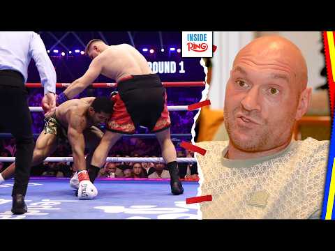 "He Has No Chin!" Boxing World Reacts To Anthony Joshua vs Kristien Prenga! background