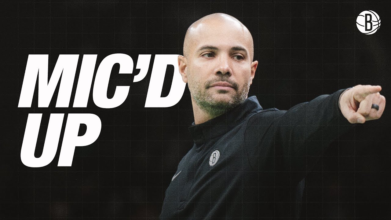 Head Coach Jordi Fernández Mic'd Up in Win vs Denver Nuggets background