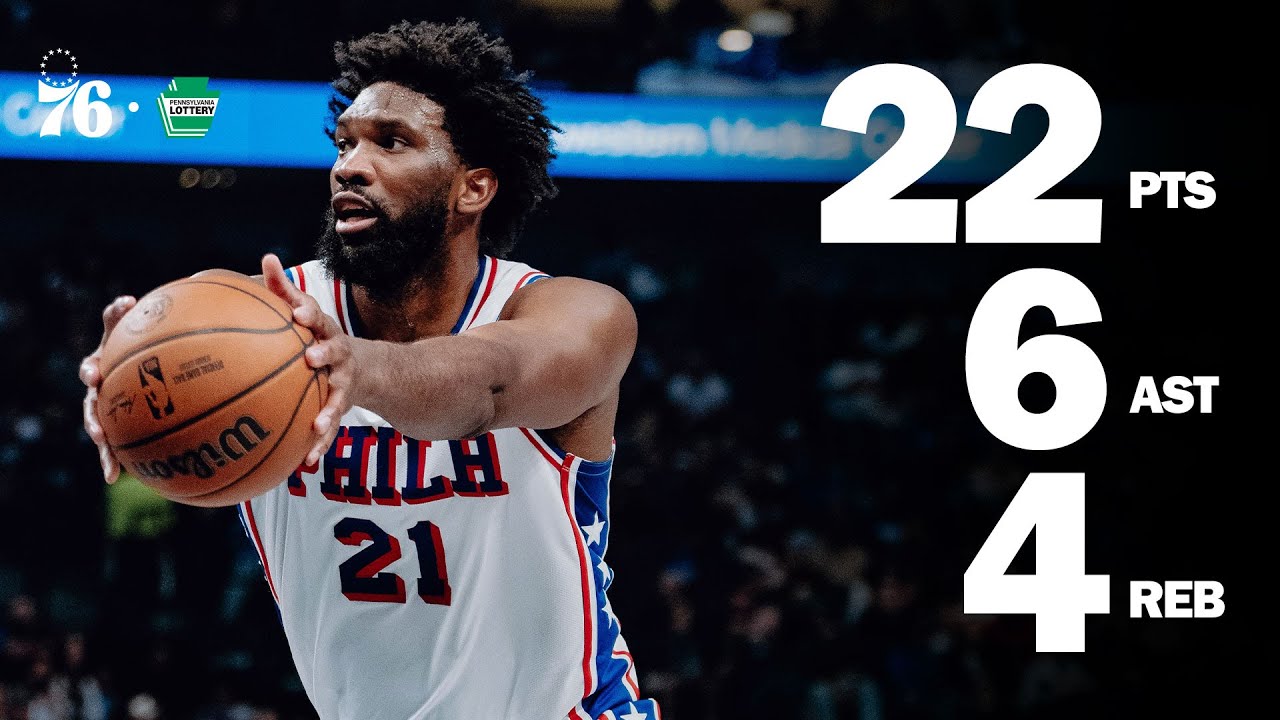 Embiid Scores 20+ Against Dallas Mavericks background
