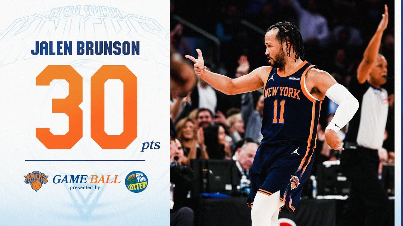 Jalen Brunson drops team-high 30 PTS against the Denver Nuggets | January 29, 2025 background