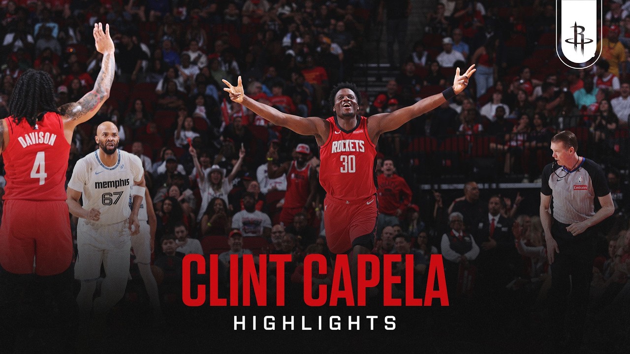 Clint Capela (23 points) Highlights vs. Memphis Grizzlies background