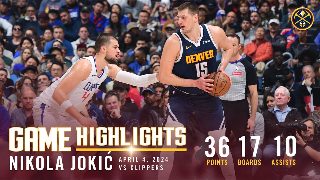 Nikola Jokić Gets His 24th Triple-Double | Full Game Highlights vs. Clippers 🎥 background