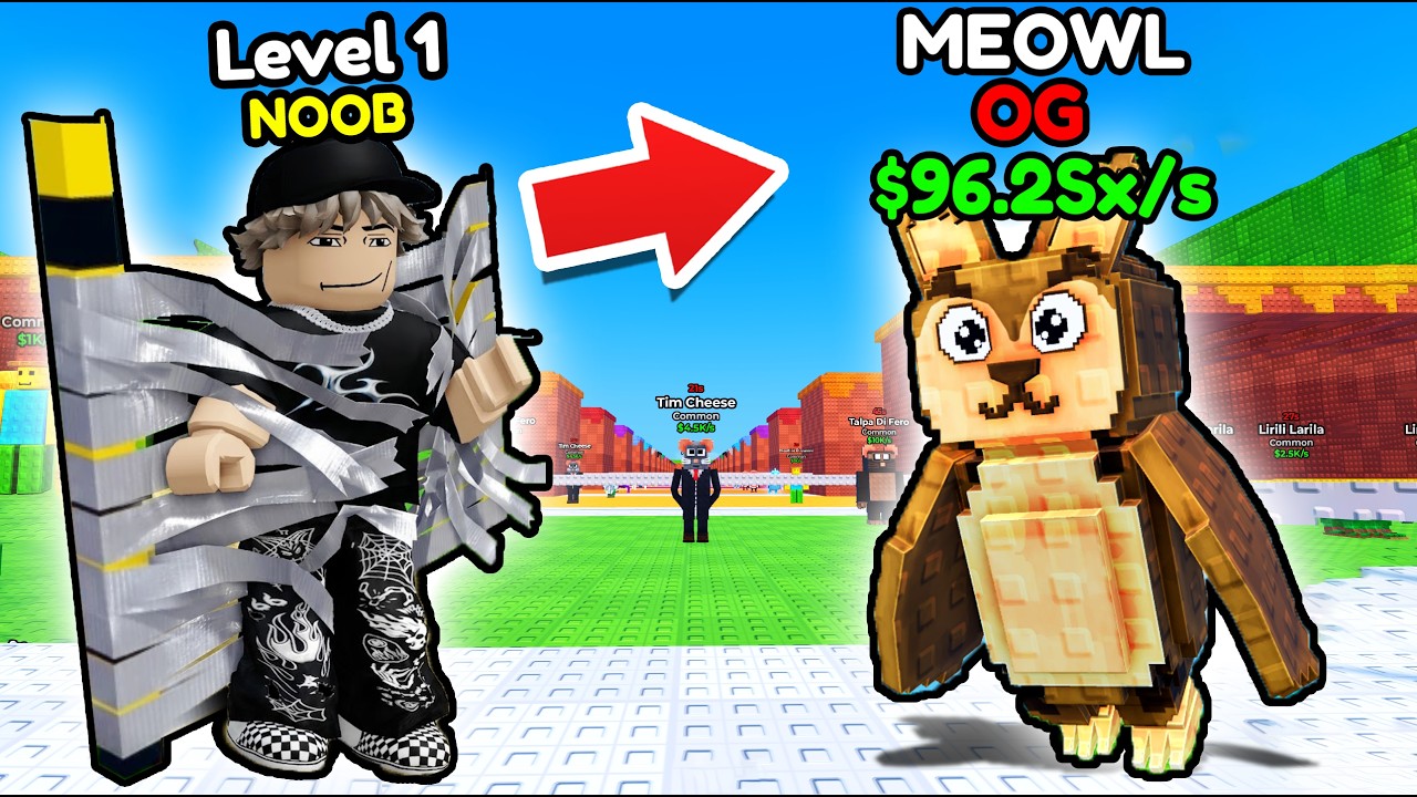 Starting OVER as NOOB with OP SECRET in Break Tape For Brainrots Roblox..