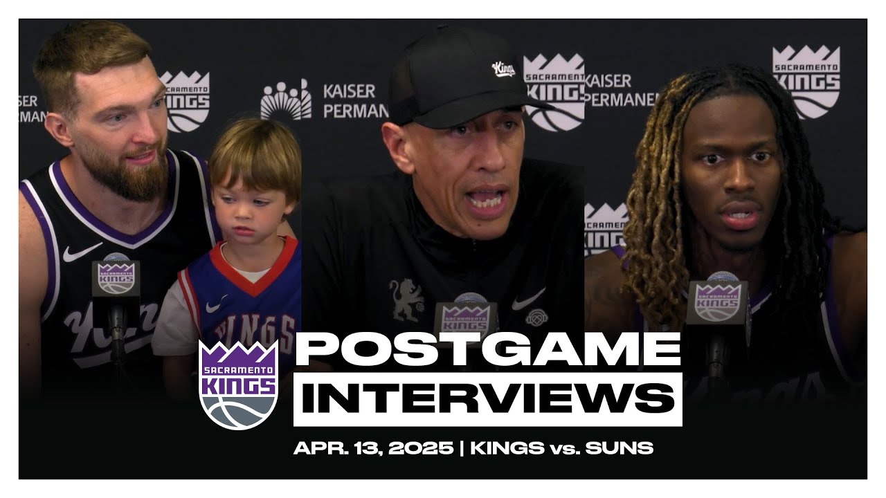 Domantas Sabonis, Keon Ellis & Coach Christie | Post Game Inteviews 4.13.25