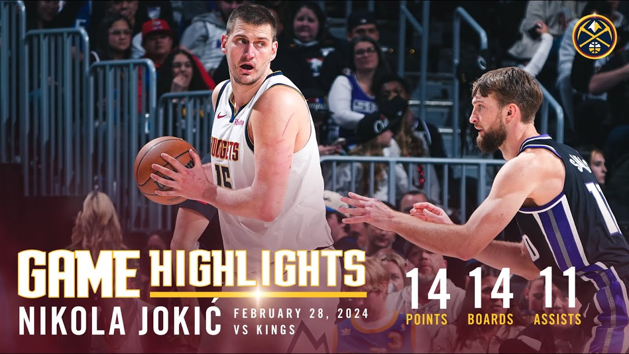 Nikola JokiÄ Records Fourth Straight Triple-Double | Full Game Highlights vs. Kings đ„