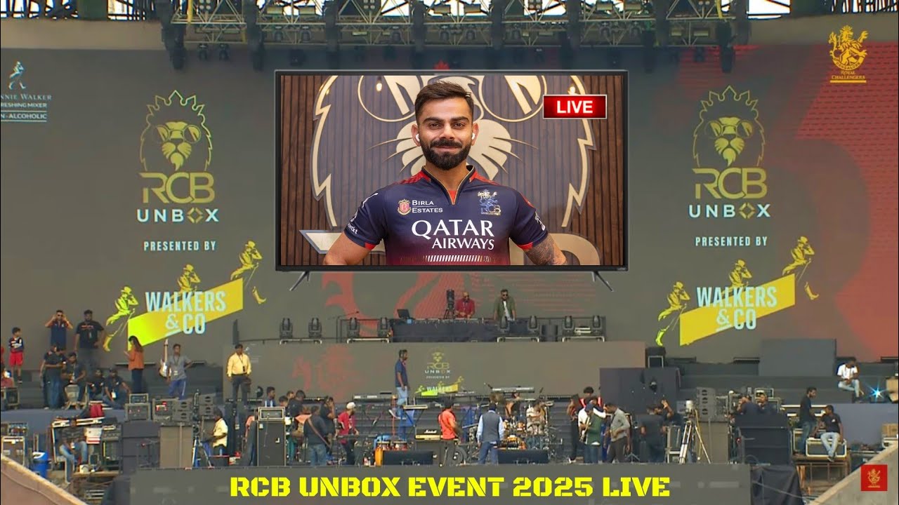 RCB Unbox Event 2025 - RCB Unbox Event 2025 Live Stream | RCB Unbox Event Live Kaise Dekhe background