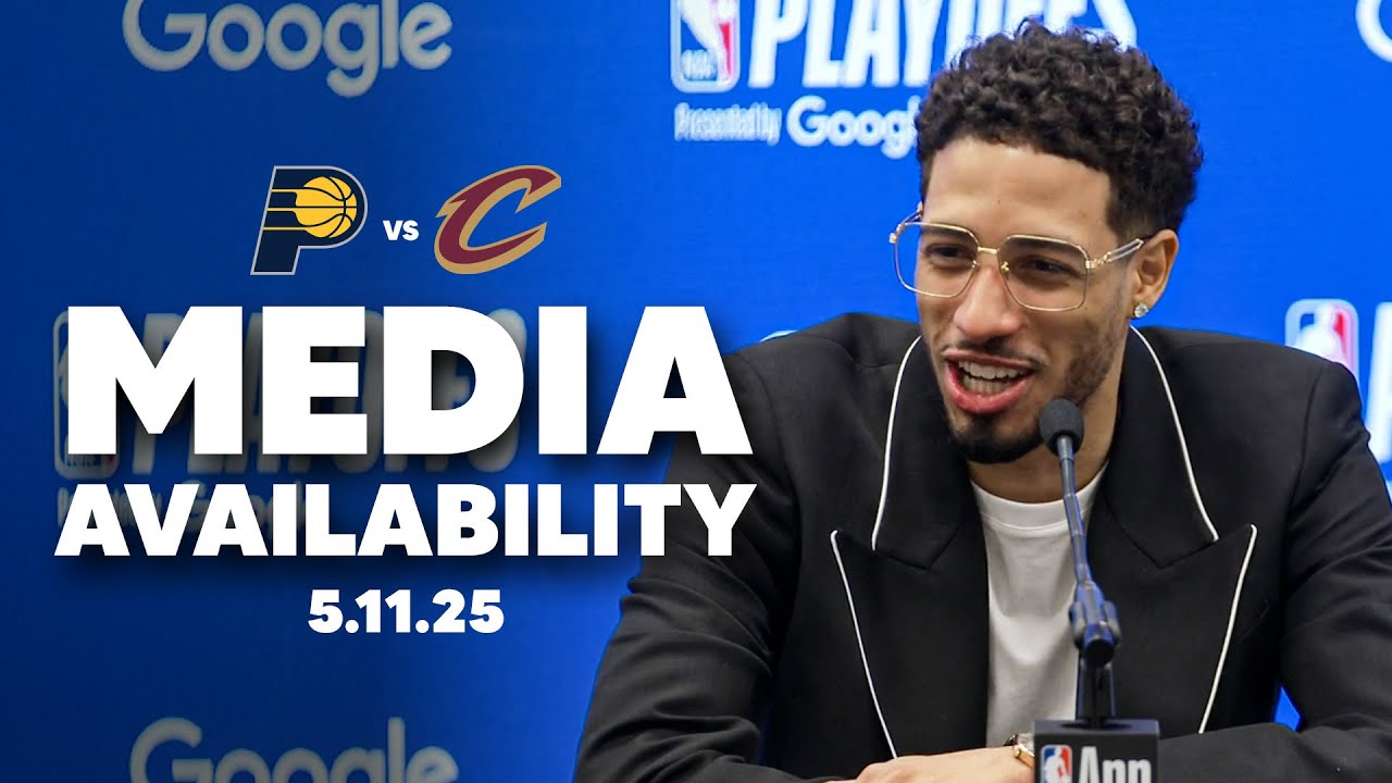 Indiana Pacers Postgame Media Availability vs Cleveland Cavaliers (Game 4) | May 11, 2025 background
