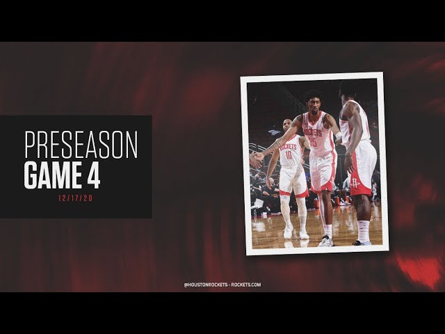 Highlights Preseason Game 4: Rockets vs. Spurs 12-17-20 background