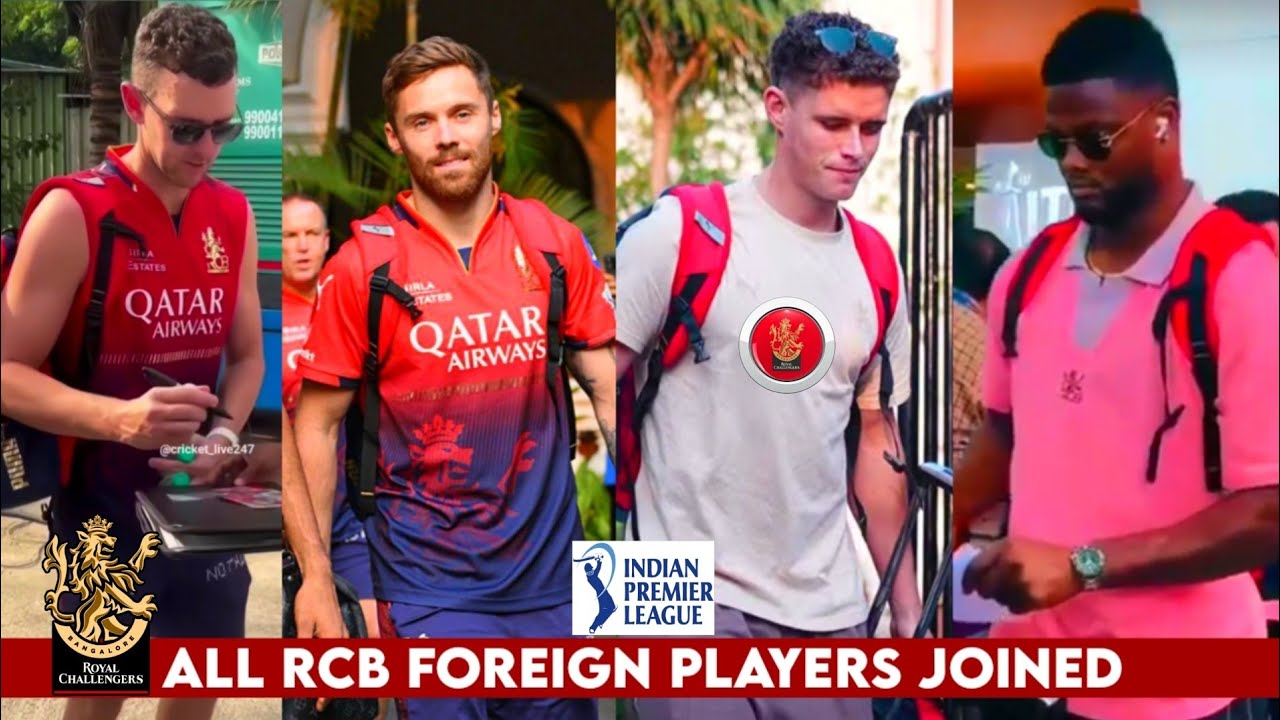 RCB Foreign Players J Hazlewood, P Salt, J Bethell, T David & Others Arrived For Remaining IPL 2025