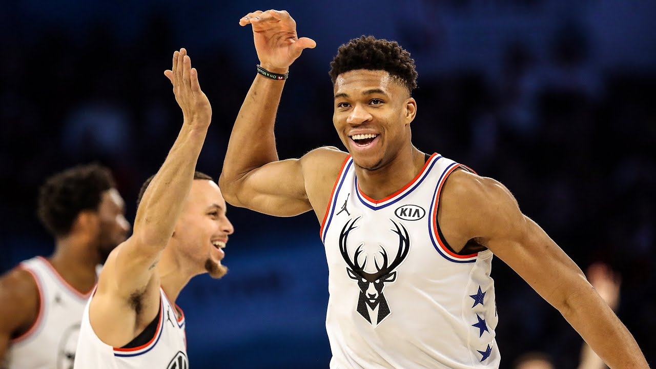 Giannis Antetokounmpo Best NBA All-Star Game Plays Of All-Time | Team Giannis vs Team LeBron background