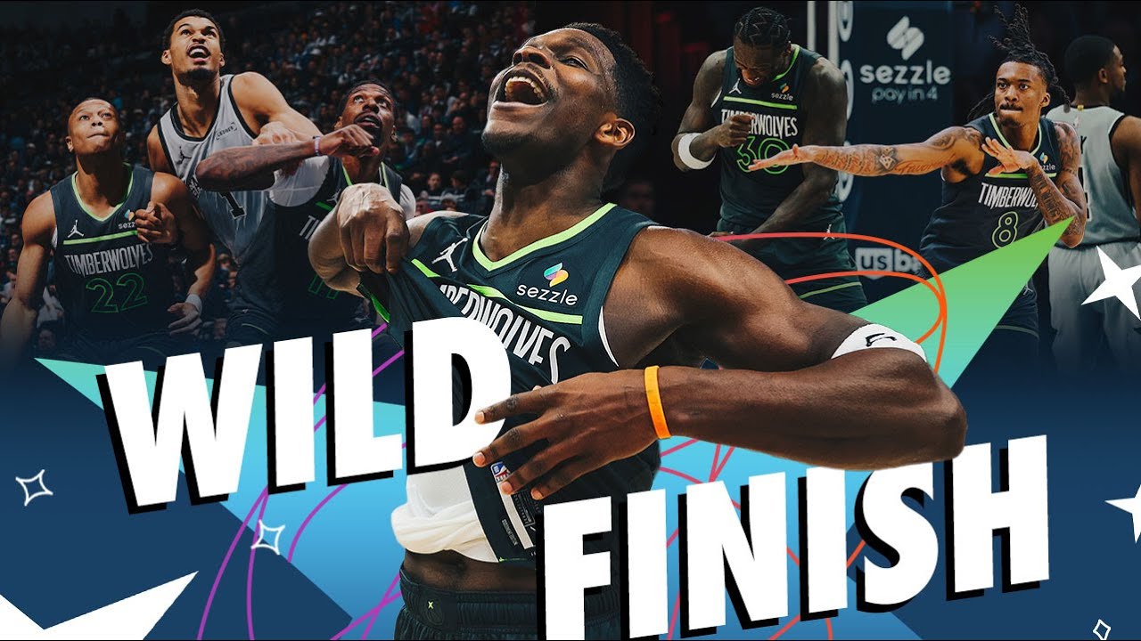 FINAL 3:24 of INSANE Ending To Timberwolves-Spurs Game | Anthony Edwards vs. Victor Wembanyama background