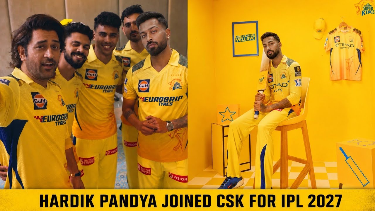 Hardik Pandya Official Trade Announcement in CSK - CSK Welcome Hardik Pandya | Hardik Pandya CSK