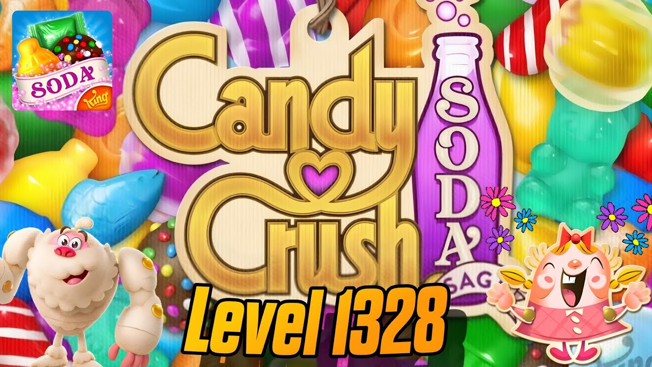 Candy Crush Soda Saga Solution Hard Level 1328 walkthrough (android, Iso) All Gameplay