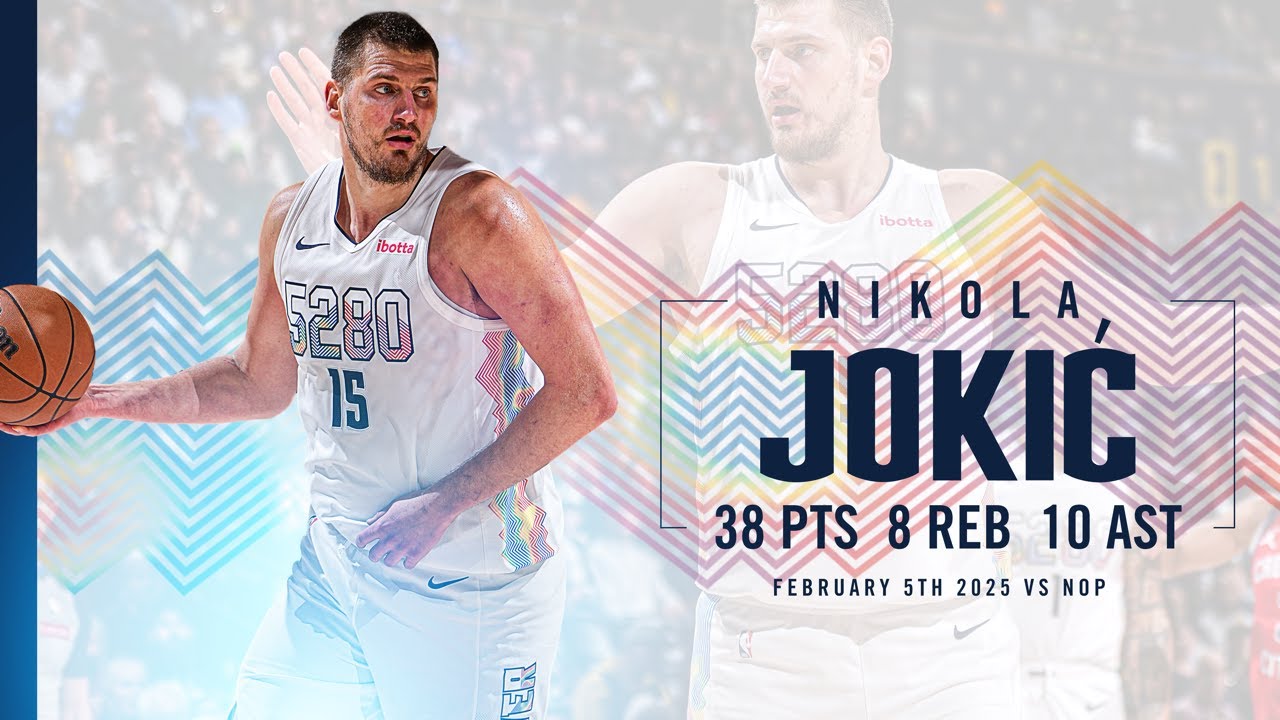 Nikola Jokić Full Game Highlights vs. Pelicans 📺 | 2/5/25 background