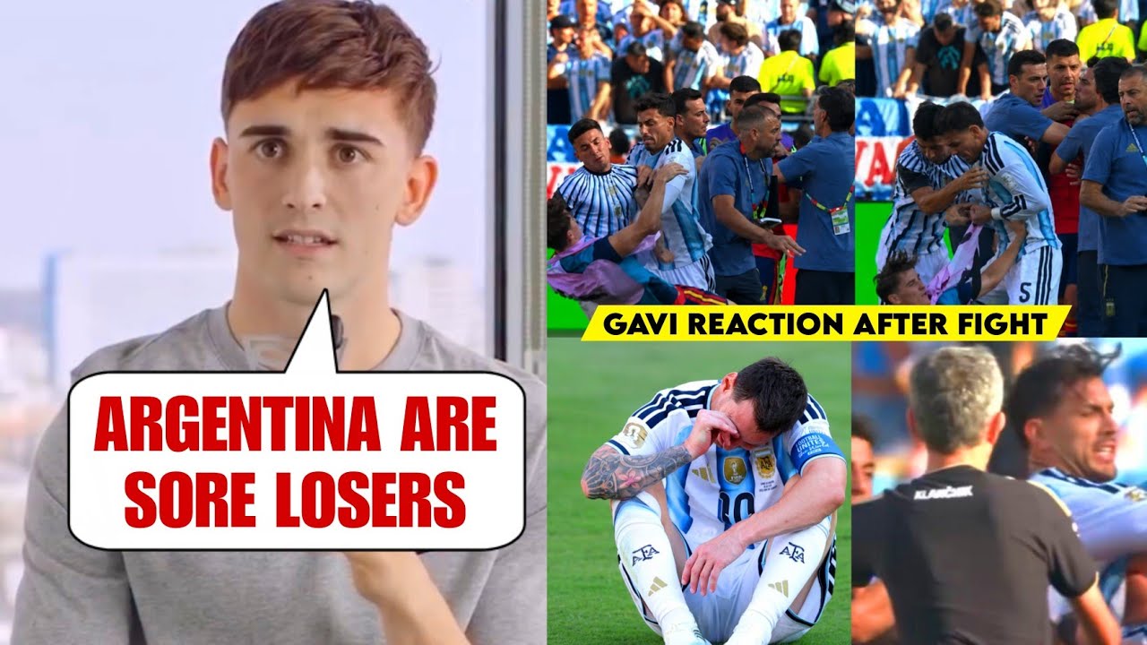 Pablo Gavi ANGRY Reply to Paredes Fight After Spain vs Argentina Final | Gavi vs Paredes Fight background