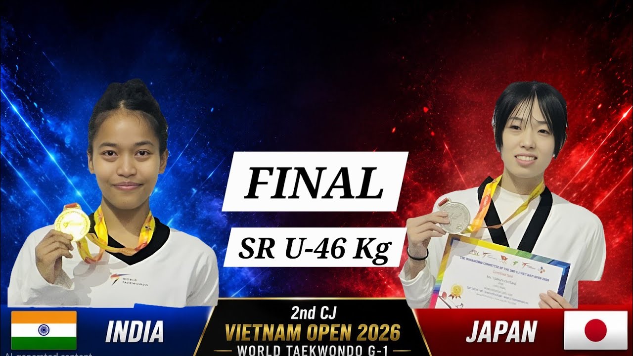 Nayatri Chetia vs Tomita Chisaki | India ЁЯЗоЁЯЗ│ vs Japan ЁЯЗпЁЯЗ╡ | SR U-46 KG Final | CJ Vietnam Open 2026