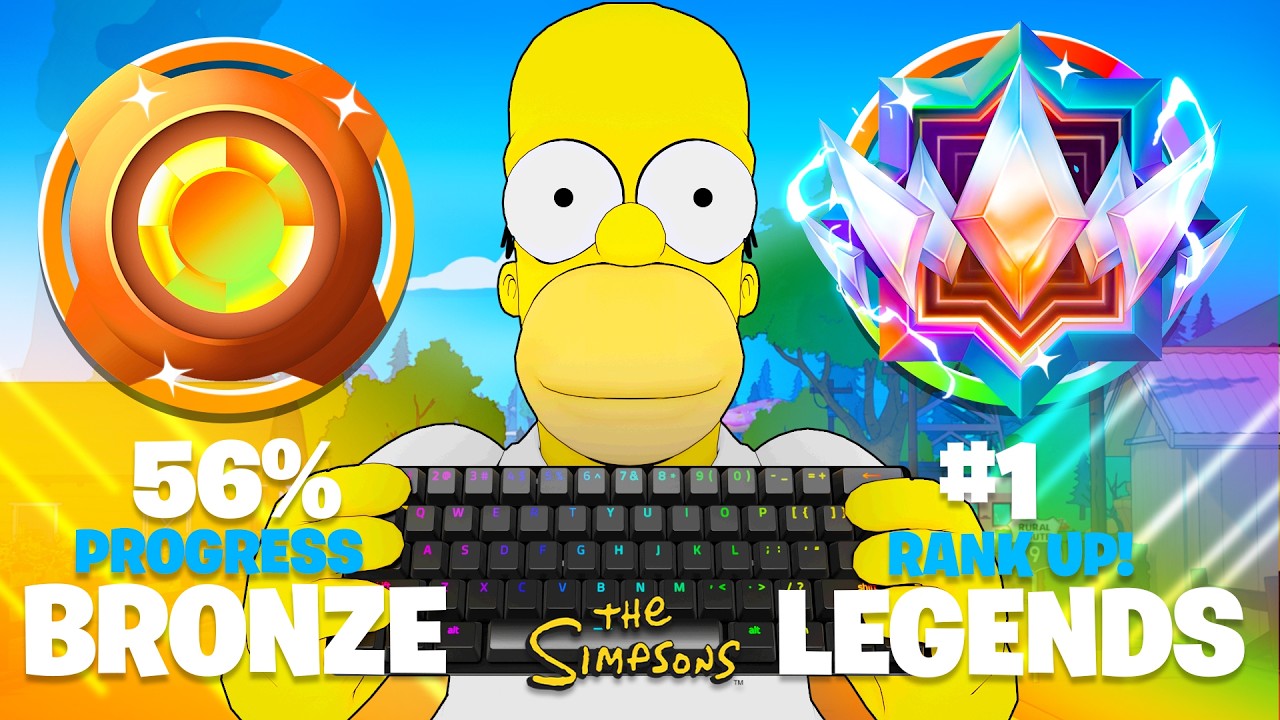 Bronze to Unreal Legend Solo Reload Ranked Speedrun (Fortnite Simpsons)