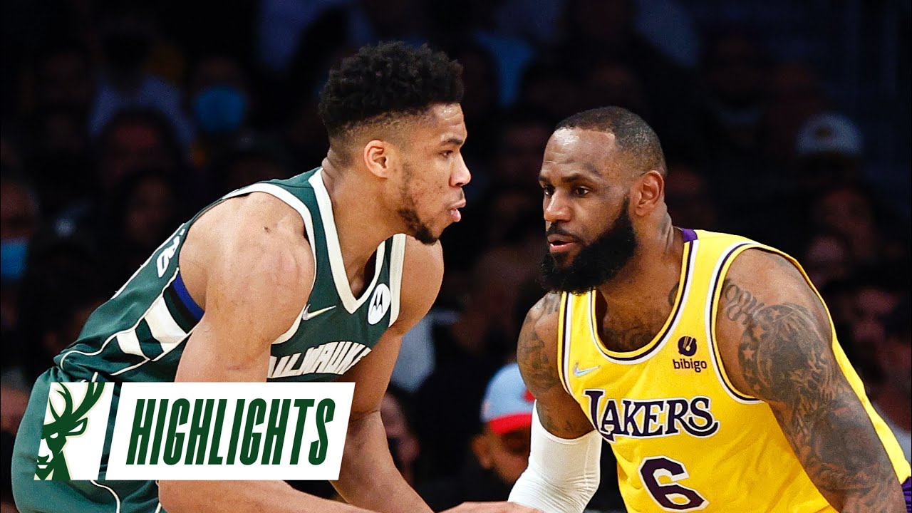 Highlights: Bucks 131 - Lakers 116 | Giannis vs. Lebron | 2.8.22