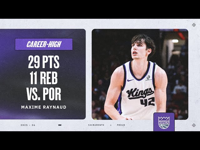 CAREER-HIGH 29 PTS for MAXIME RAYNAUD! | Highlights vs. Blazers 12.18.25 background
