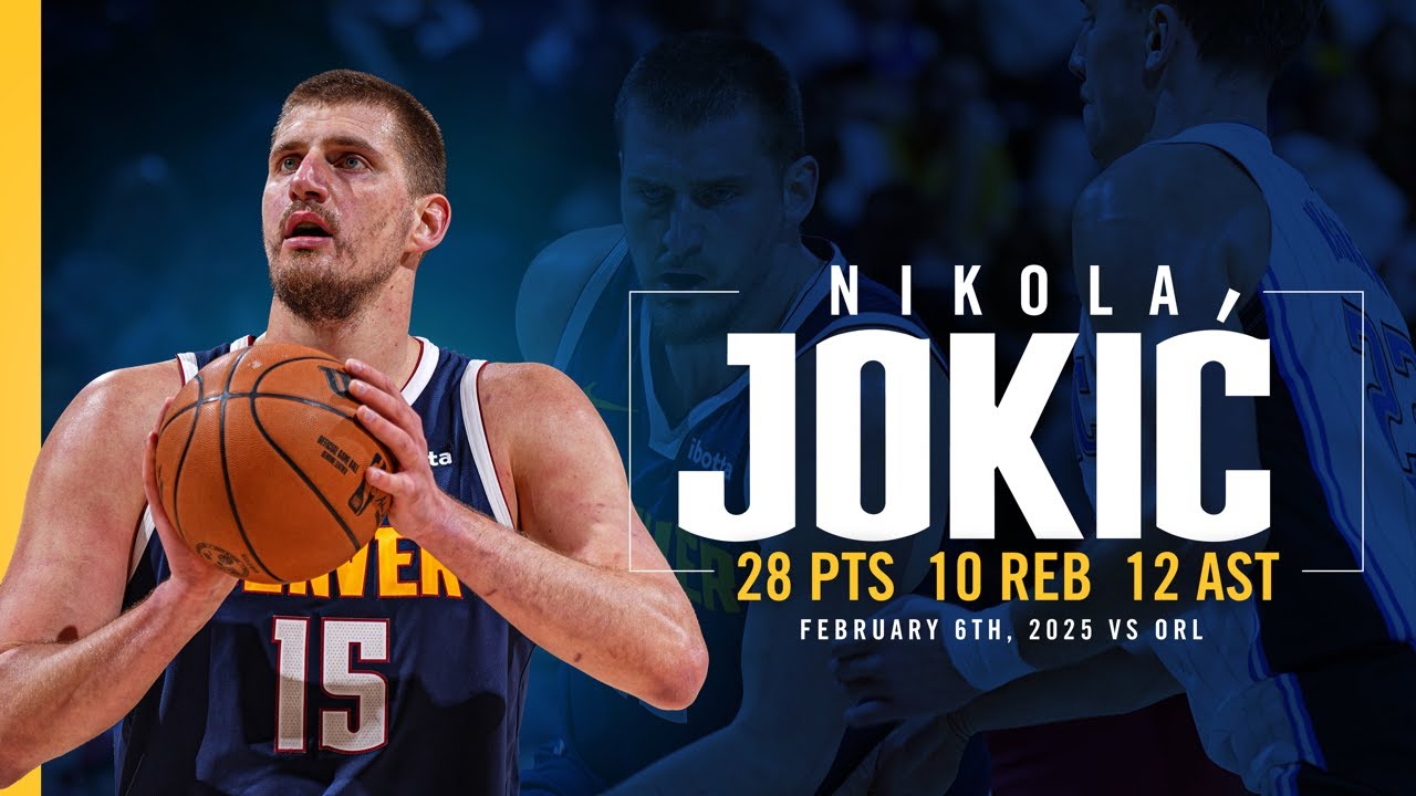 Nikola Jokić Full Game Highlights vs. Magic 📺 | 2/6/25 background