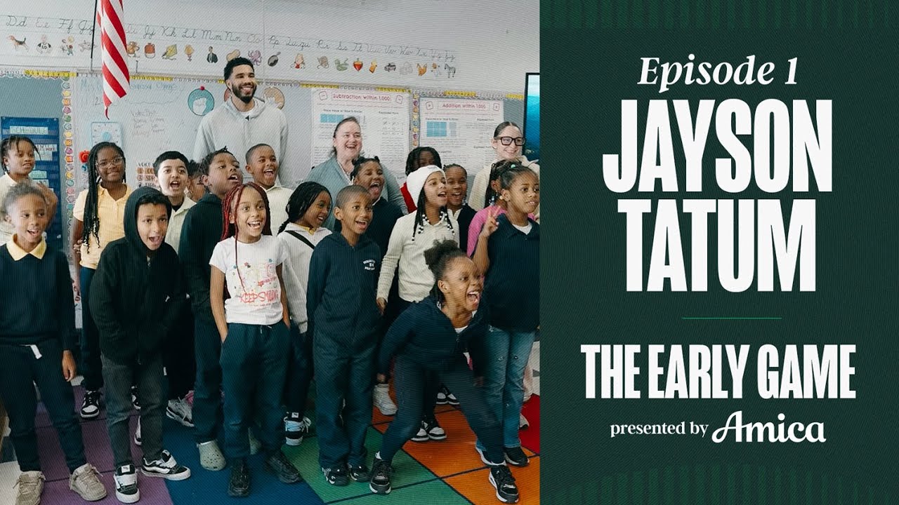 Jayson Tatum is visiting Boston classrooms to preach the importance of education | The Early Game background