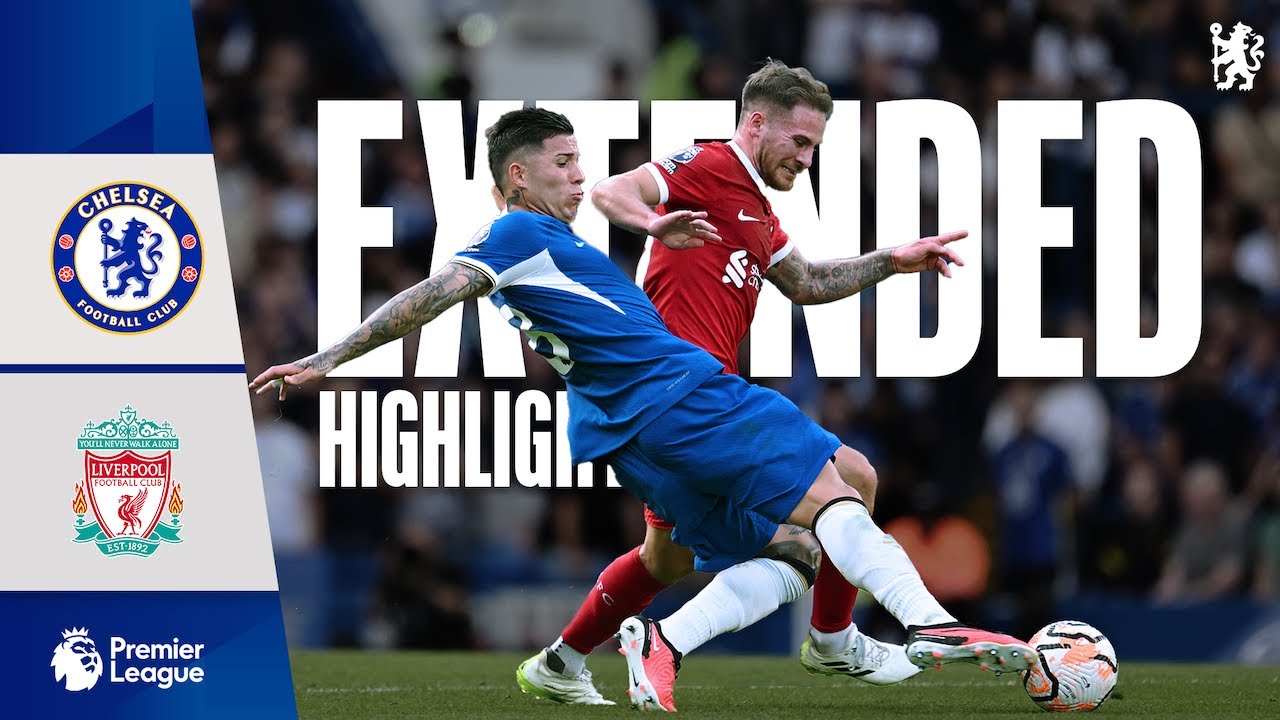 Chelsea 1-1 Liverpool | Highlights - EXTENDED | Premier League 2023/24 background