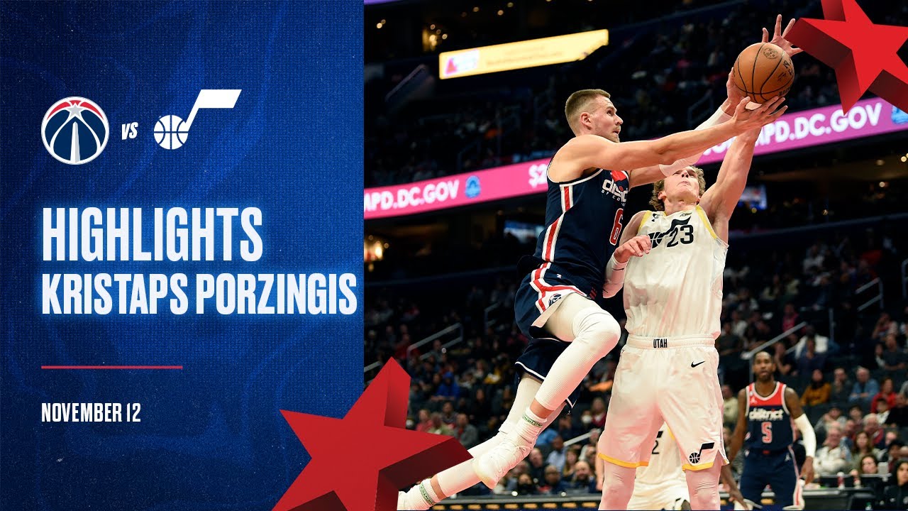 Highlights: Kristaps Porzingis' double-double vs Utah Jazz - 11/12/22