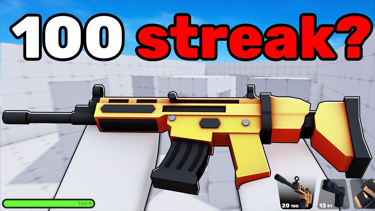 Can I Get A 100 WIN STREAK With DEFAULT LOADOUT? (Roblox Rivals) background