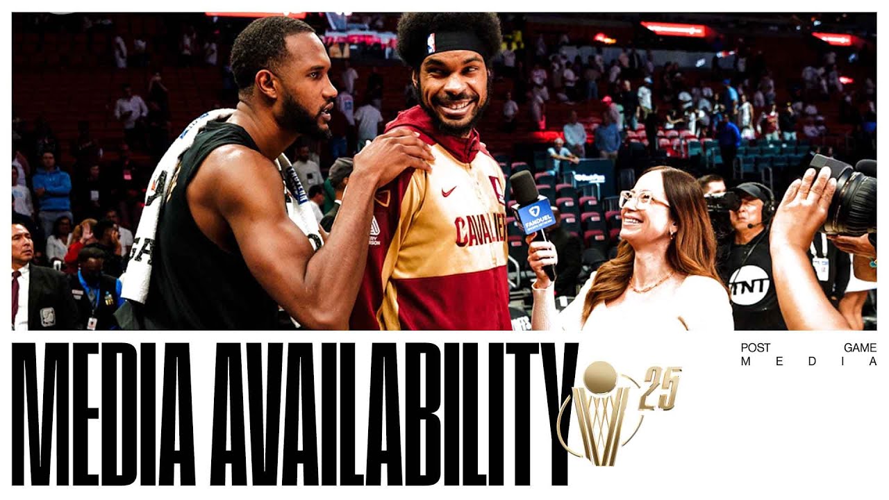 Cavs at Heat, Game 3 | Allen, Hunter, Jerome, Mitchell Media Availability | 4.26.2025 background