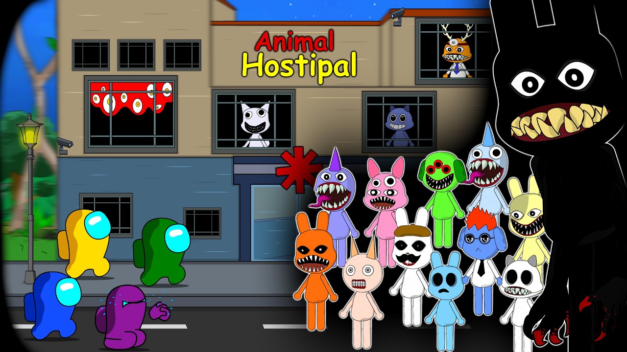 Among Us in Animal Hospital Anomaly || ANIMATION background