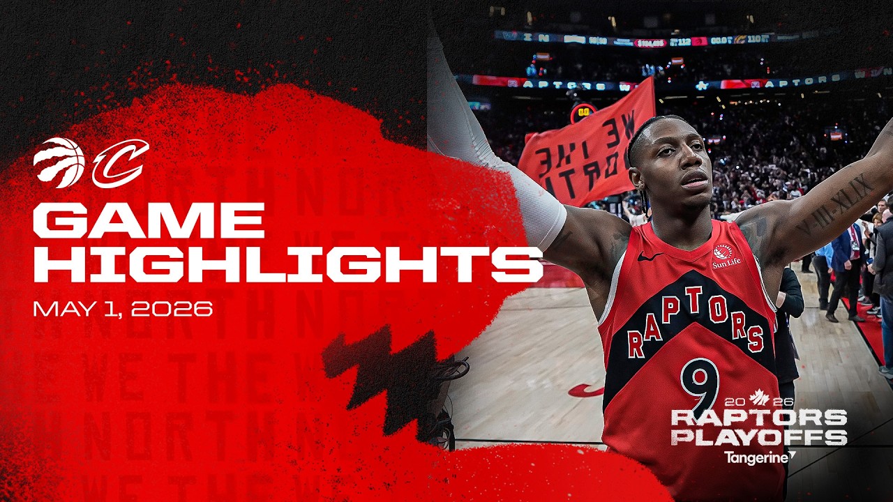 Playoffs Raptors vs Cavaliers Game Highlights RD1 GM6 - May 01, 2026 background