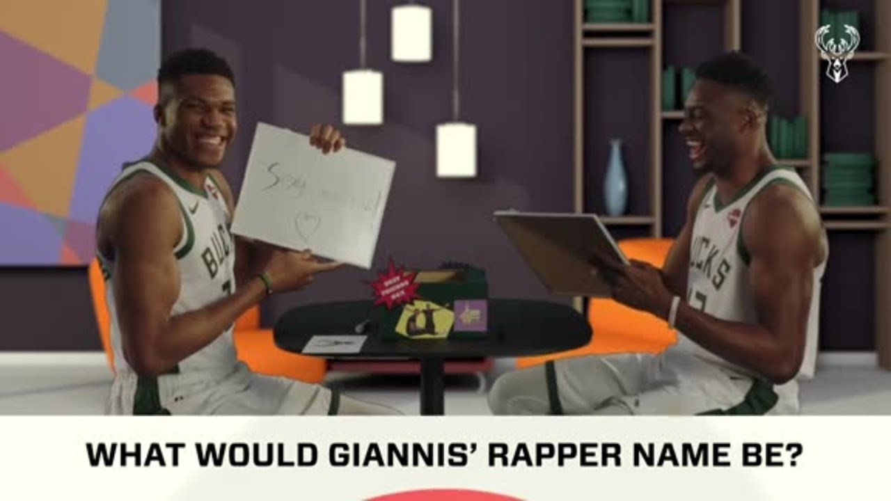 Giannis & Thanasis Antetokounmpo Play Bucks Besties background