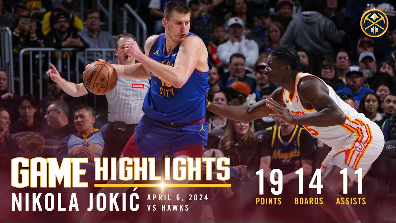 Nikola Jokić Full Game Highlights vs. Hawks 🎥 background