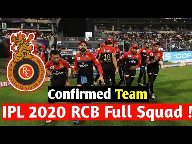 IPL 2020 Royal Challengers Bangalore (RCB) Full Squad & Team Revealed !