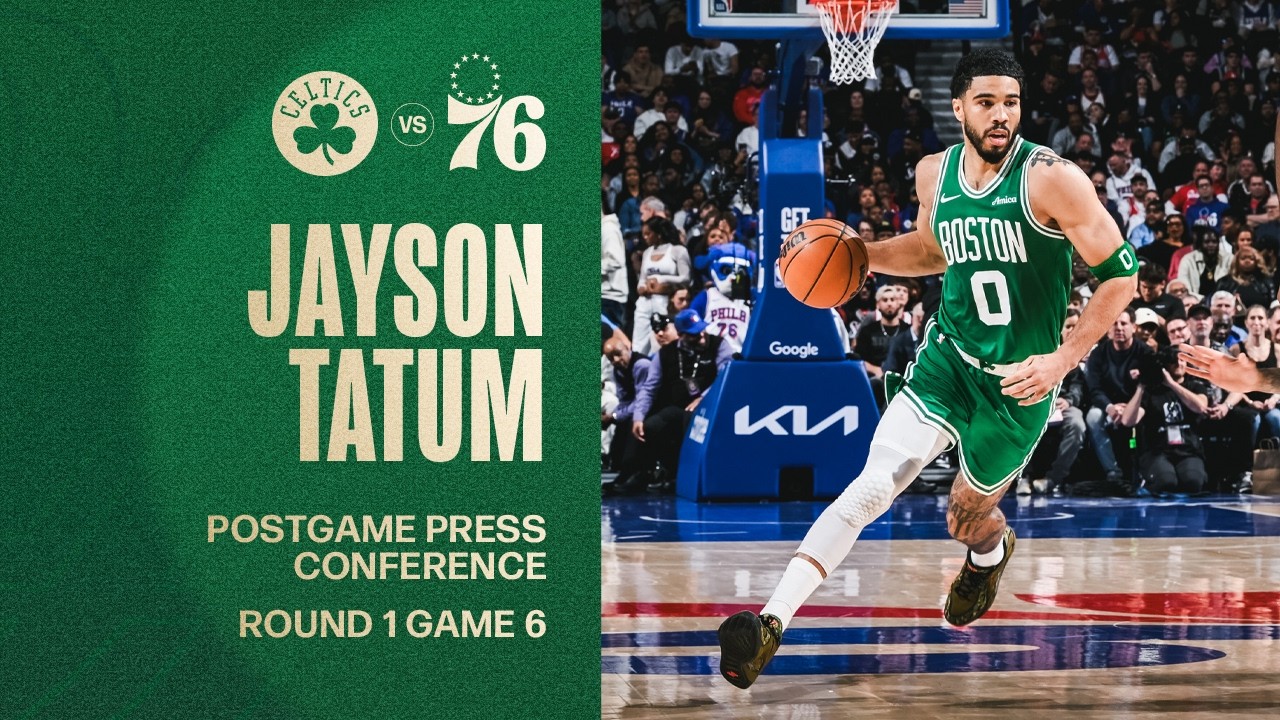 Jayson Tatum Postgame Press Conference: Round 1 Game 6 at Philadelphia 76ers background