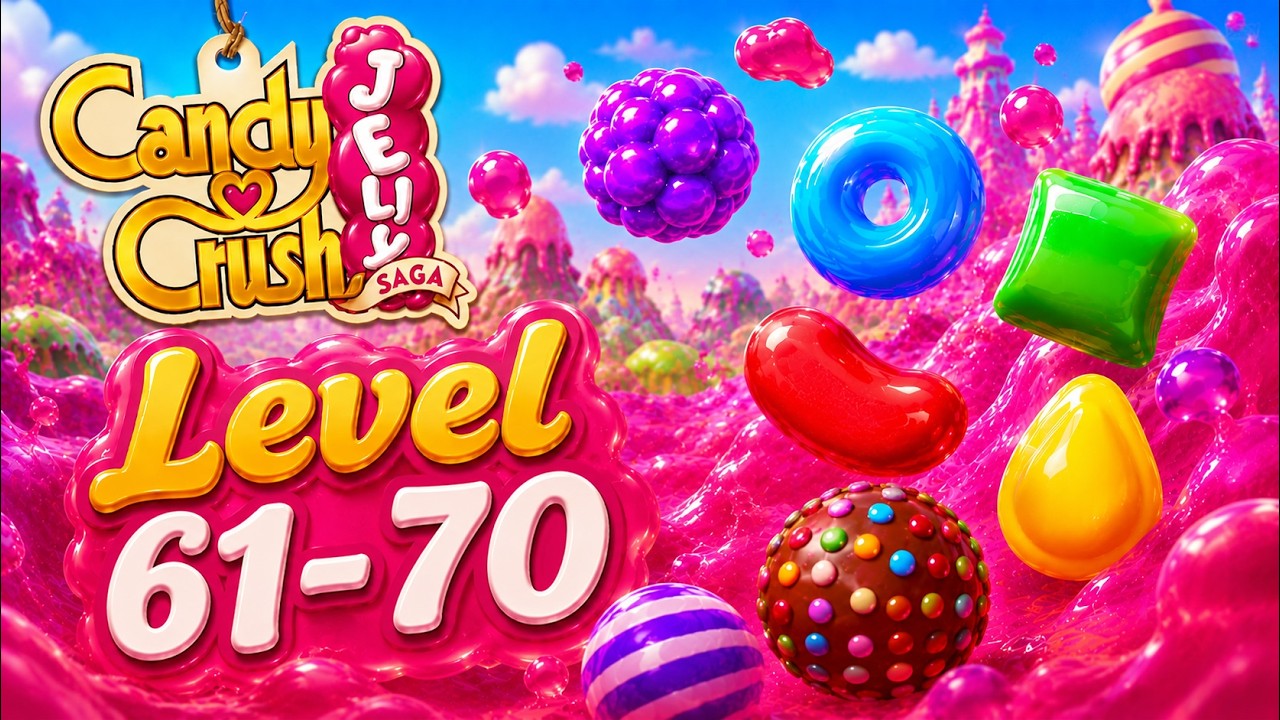 Candy Crush Jelly Saga - Gameplay Walkthrough Level 61-70 #5