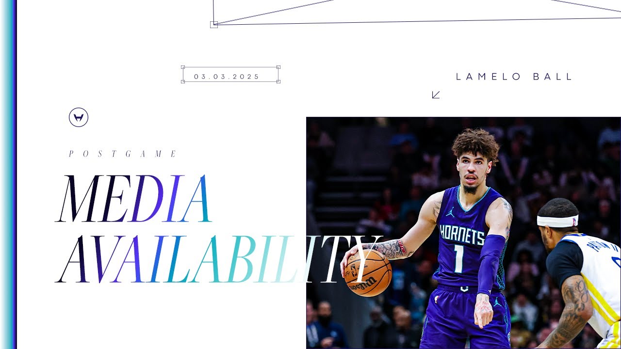 Hornets vs Warriors: LaMelo Ball Postgame Media Availability | 3/3/2025 background
