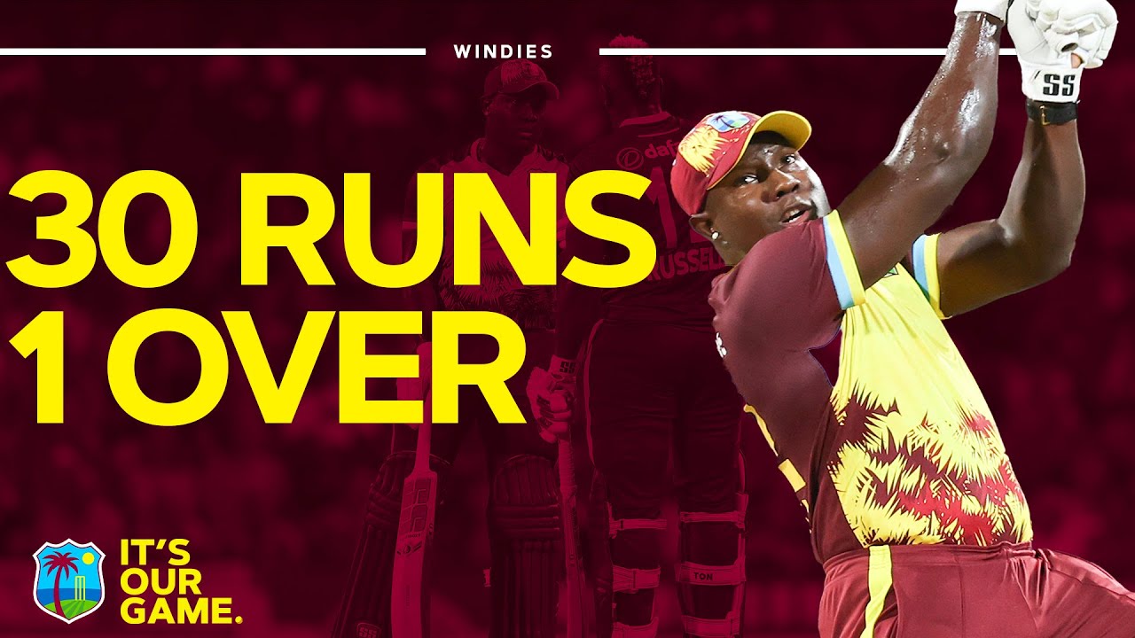 30 Runs Scored off ONE Over IN FULL | Rovman Powell vs Sam Curran | Windies Cricket background