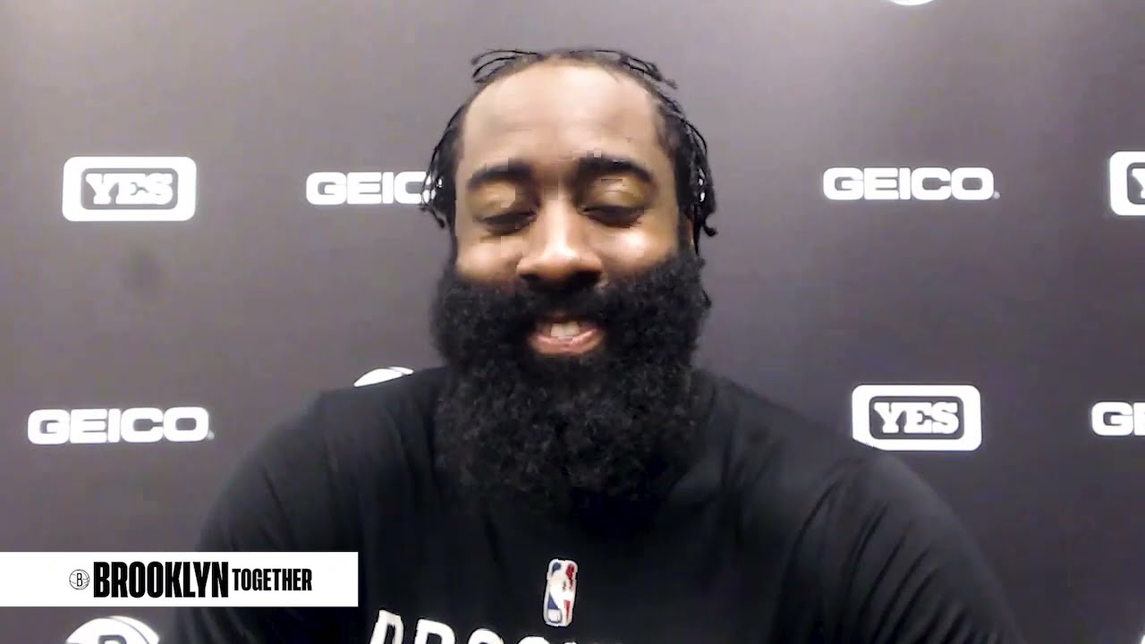 James Harden: "I'm very confident I'll be back before postseason." background