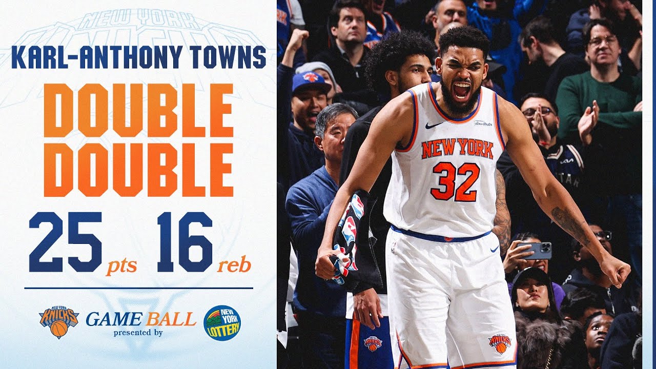 Karl-Anthony Towns GOES OFF for 25 PTS & 16 REB at Brooklyn Nets | January 21, 2025 background