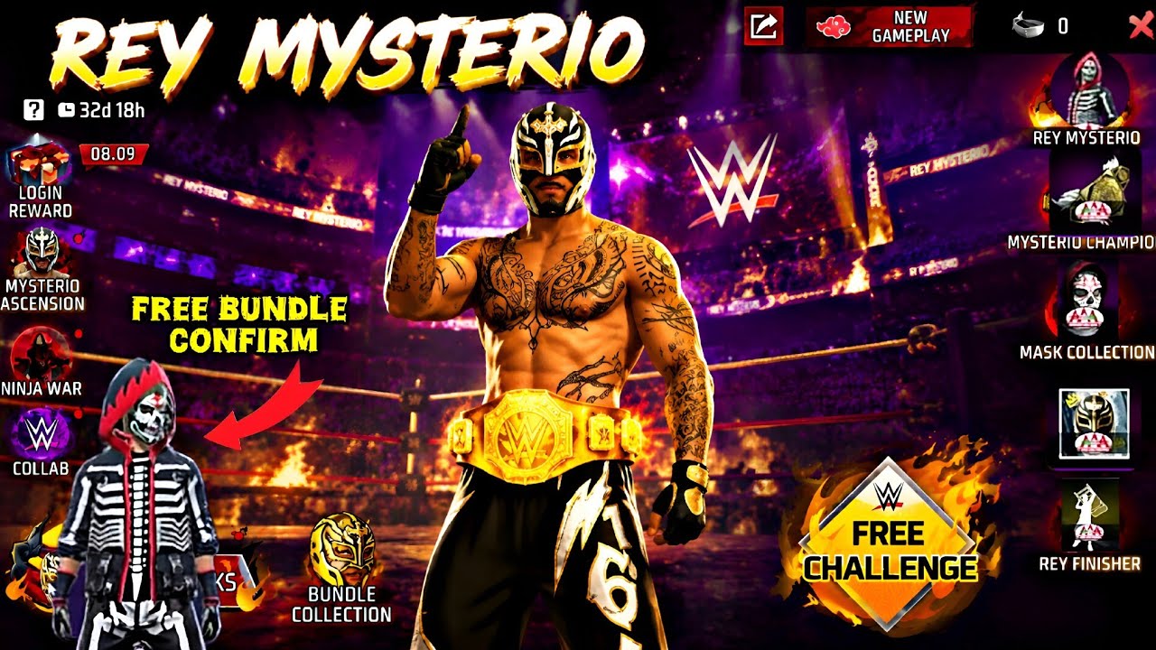 Rey Mysterio Event Confirm 🤯🥳 | Rey Mysterio Event Free Bundle 🔥 | free fire new event