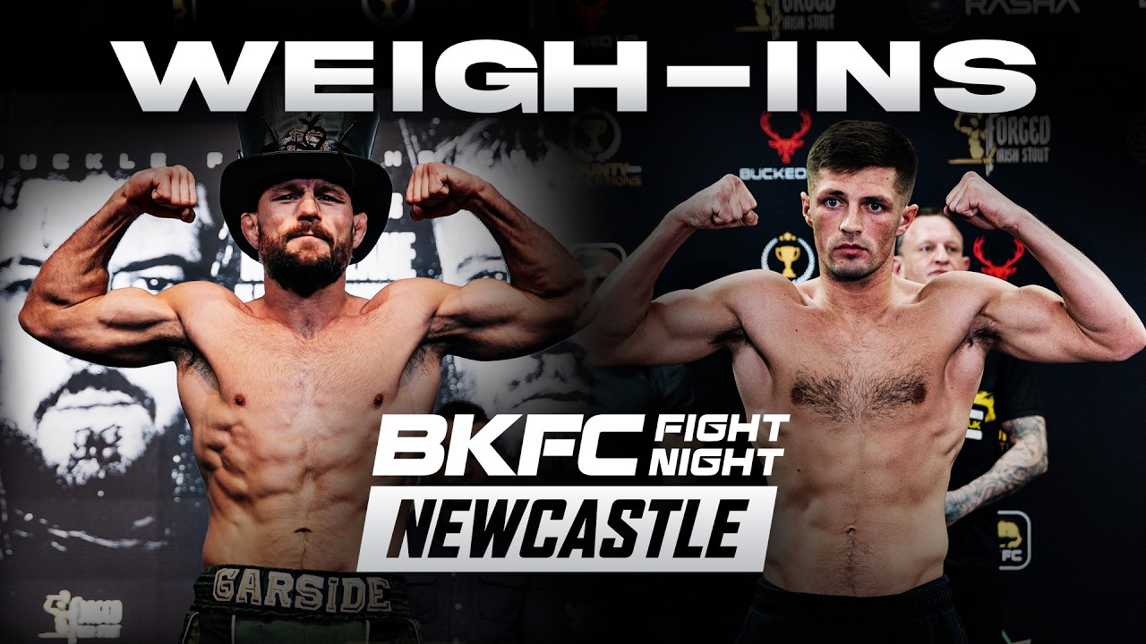 WEIGH IN: BKFC FIGHT NIGHT NEWCASTLE GARSIDE vs TAYLOR background